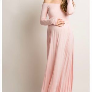 Pink blush maternity dress